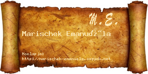 Marischek Emanuéla névjegykártya